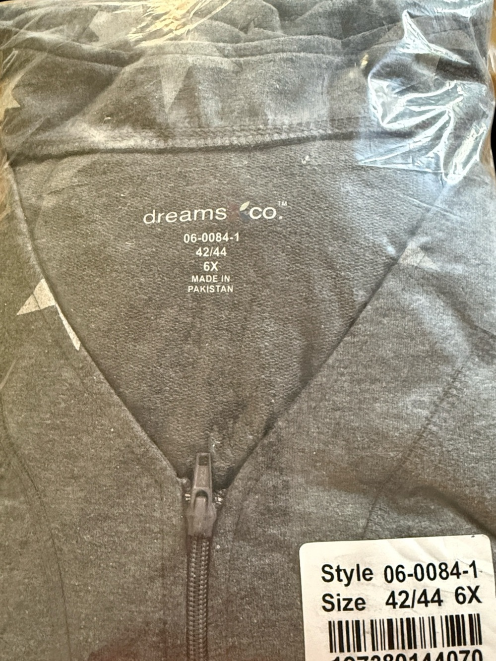 NWT Long French Terry Zip-Front Robe in Heather Grey 6X - Picture 2 of 2